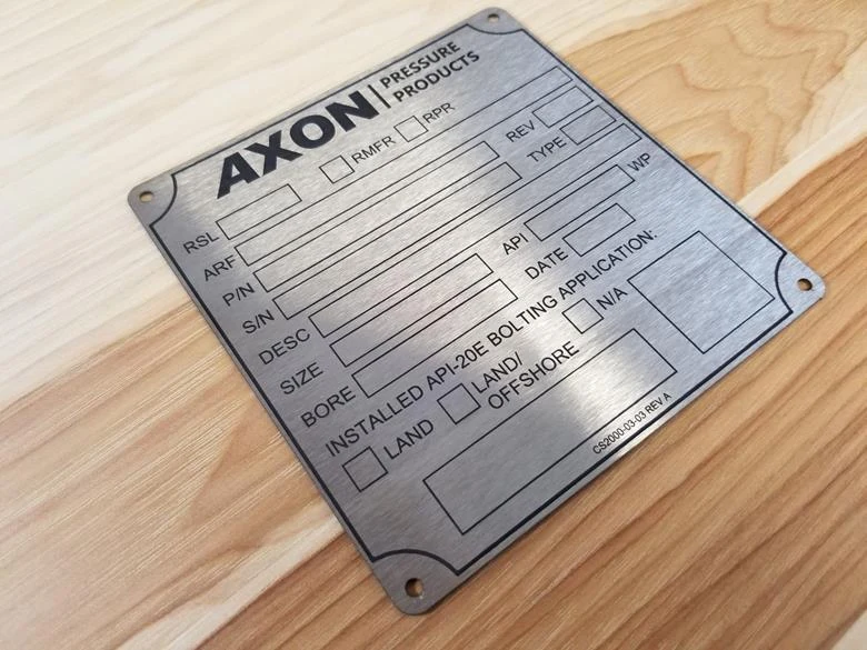 Metal data plates